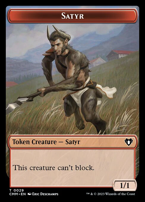 Bird // Satyr Double-Sided Token [Commander Masters Tokens] - Image 2