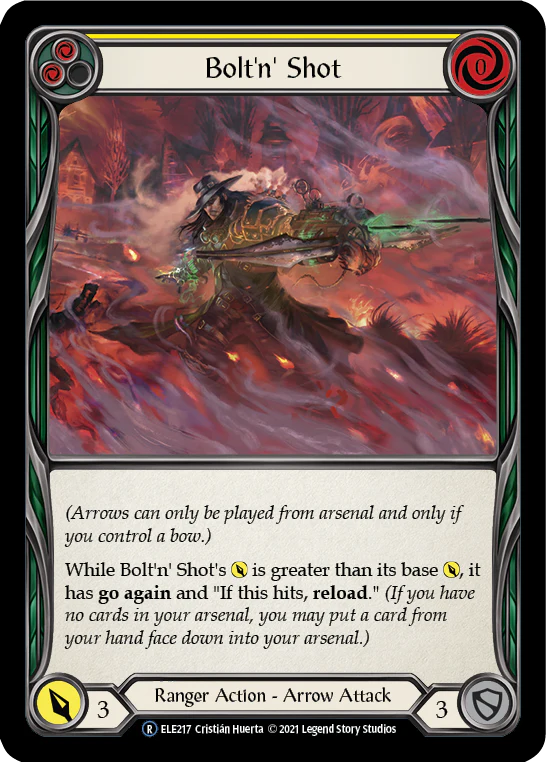 Bolt'n' Shot (Yellow) [U-ELE217] Unlimited Rainbow Foil