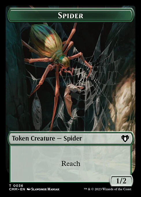 Clue // Spider Double-Sided Token [Commander Masters Tokens] - Image 2