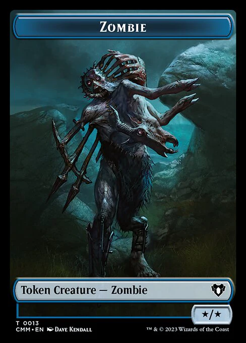Clue // Zombie (0013) Double-Sided Token [Commander Masters Tokens] - Image 2