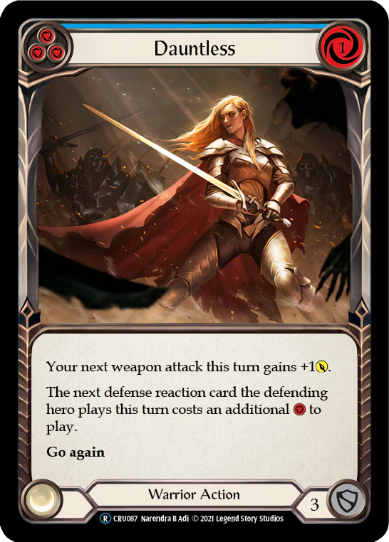 Dauntless (Blue) (Rainbow Foil) [CRU087-RF] Unlimited Rainbow Foil