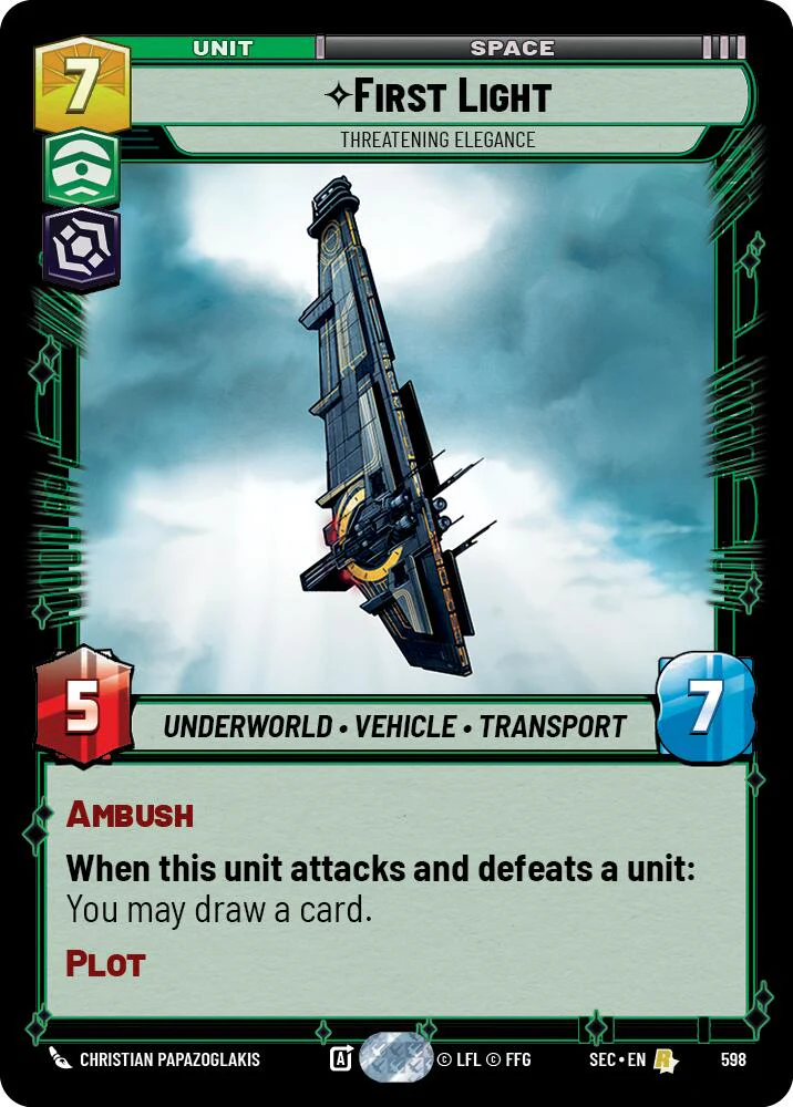 First Light - Threatening Elegance (Foil) (598) (598) [Secrets of Power]