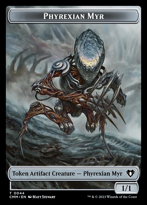Human Soldier // Phyrexian Myr Double-Sided Token [Commander Masters Tokens] - Image 2