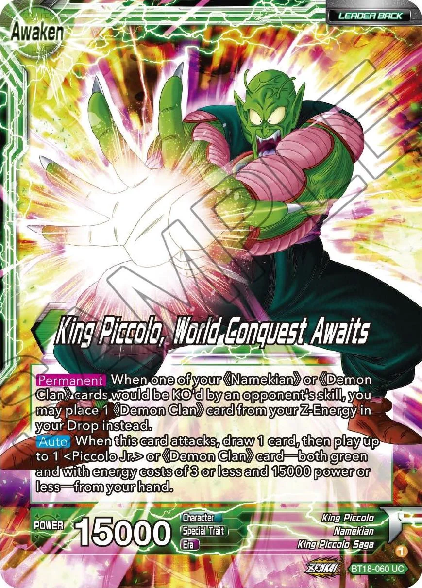 King Piccolo // King Piccolo, World Conquest Awaits (BT18-060) [Dawn of the Z-Legends] - Image 2