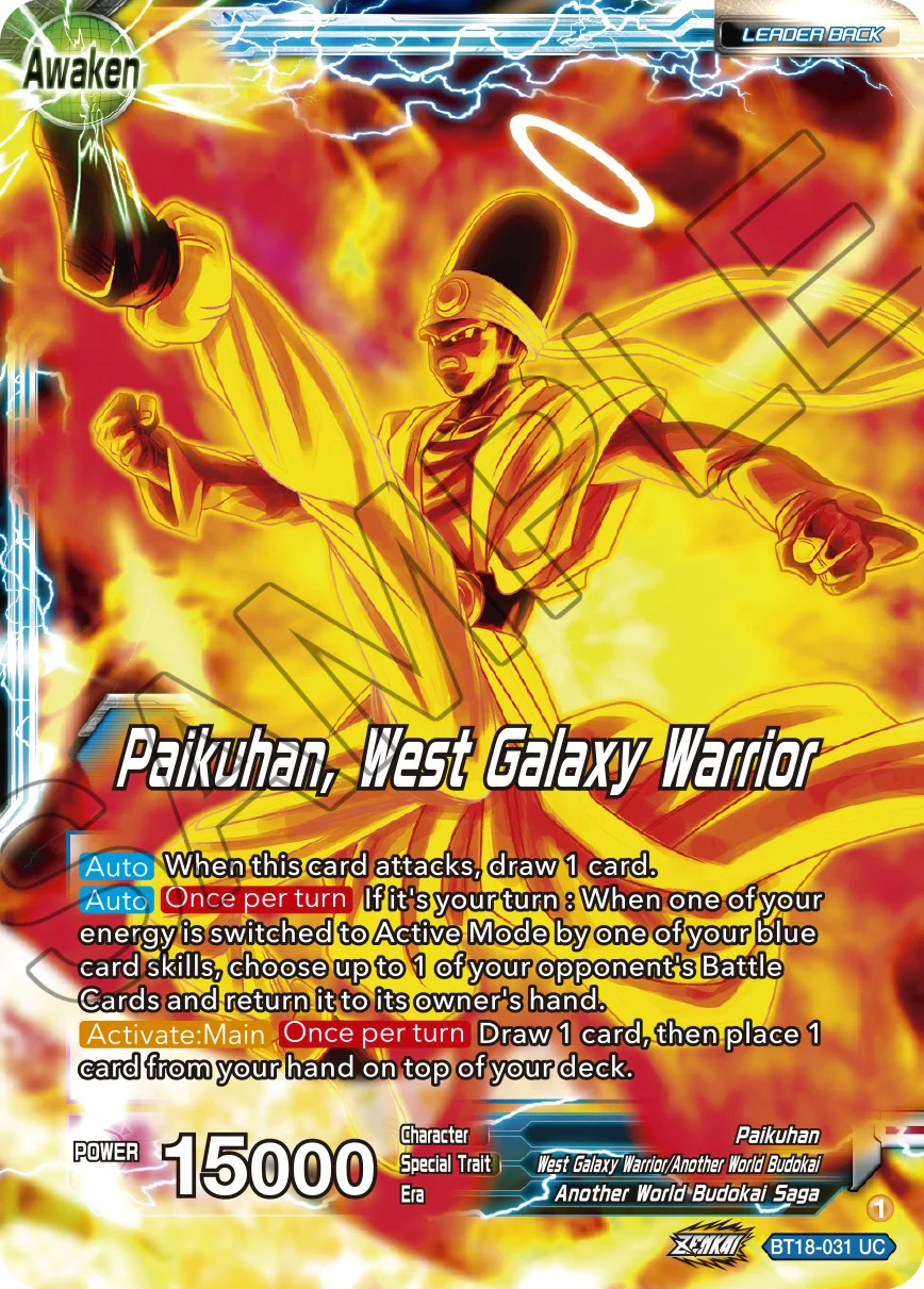 Paikuhan // Paikuhan, West Galaxy Warrior (BT18-031) [Dawn of the Z-Legends] - Image 2