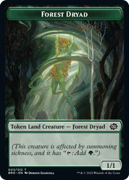 Powerstone // Forest Dryad Double-Sided Token [The Brothers' War Tokens] - Image 2