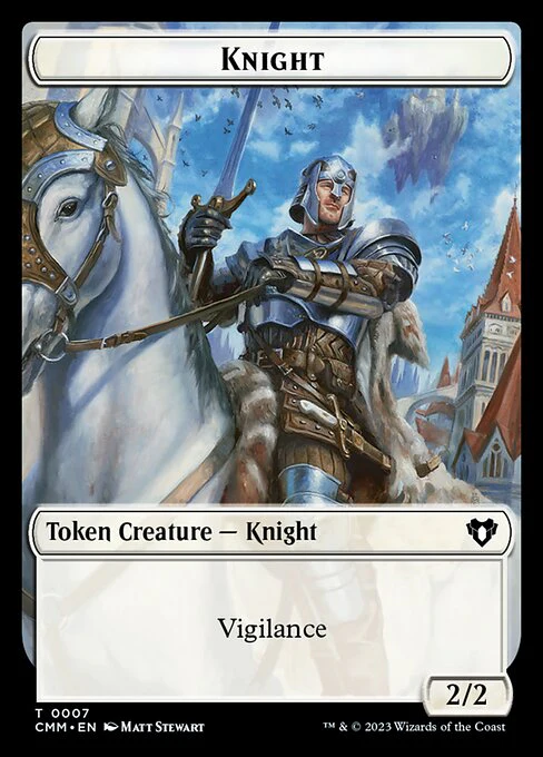 Saproling // Knight Double-Sided Token [Commander Masters Tokens] - Image 2