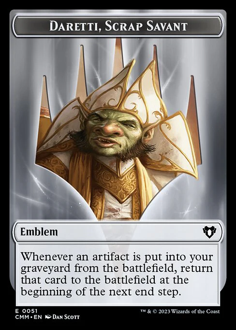 Servo // Emblem - Daretti, Scrap Savant Double-Sided Token [Commander Masters Tokens] - Image 2