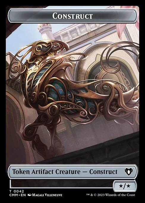 Spirit (0039) // Construct (0042) Double-Sided Token [Commander Masters Tokens] - Image 2