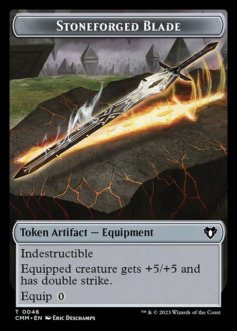 Spirit (0039) // Stoneforged Blade Double-Sided Token [Commander Masters Tokens] - Image 2