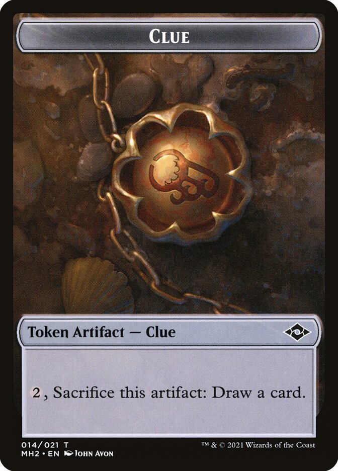 Treasure // Clue Double-sided Token [Pioneer Challenger Decks 2022] - Image 2