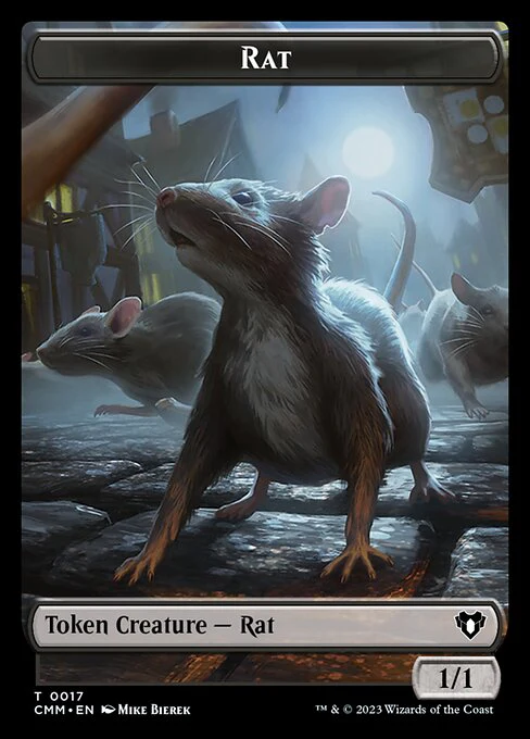Treasure // Rat Double-Sided Token [Commander Masters Tokens] - Image 2